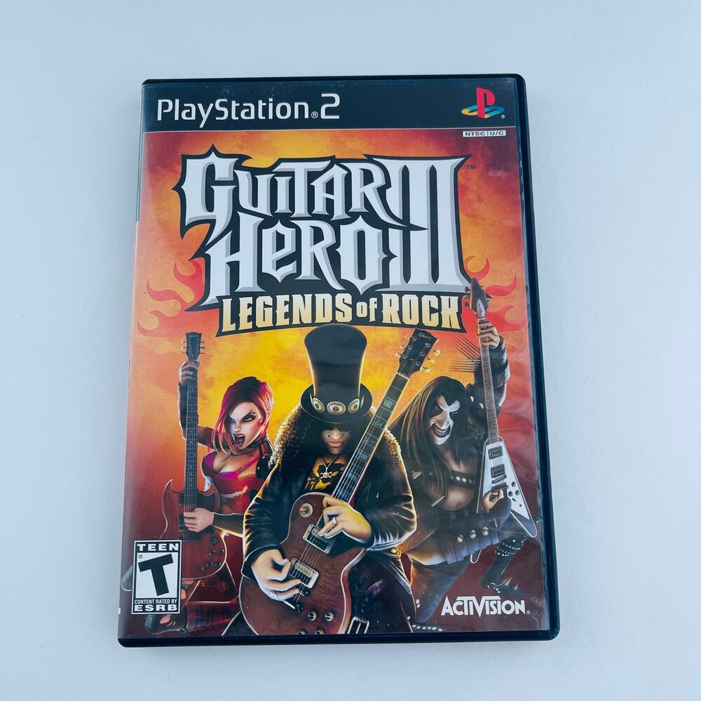 Guitar Hero III: Legends of Rock PlayStation 2 PS **CASE/MANUAL ONLY